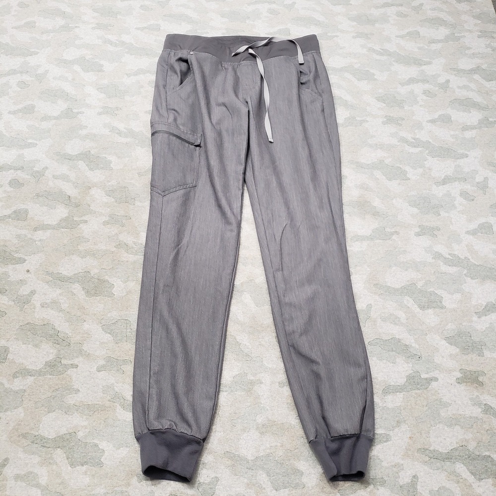 Figs Bottom Scrub Womens 32x31 Gray Zamora Pockets Drawstring Medical